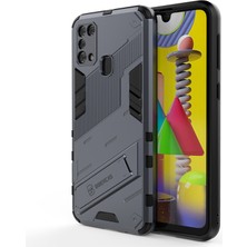 Seniee Samsung Galaxy M31 Kickstand'li Kılıf, 10FT Askeri Düşme Koruyucu Darbeye Dayanıklı Ince Sert Kılıf (Yurt Dışından)