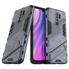 Seniee Xiaomi Redmi 9 Kickstand'li Kılıf, 10FT Askeri Düşme Koruyucu Darbeye Dayanıklı Ince Sert Kılıf (Yurt Dışından)