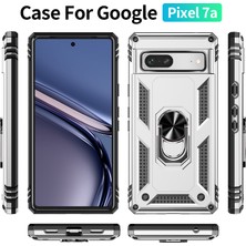 Seniee Google Pixel 7A Kickstand Zırhlı Manyetik Halkalı Telefon Kılıfı Sağlam Koruyucu Askeri Sınıf Darbeye Dayanıklı Kılıf (Yurt Dışından)