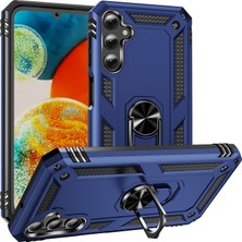 Seniee Samsung Galaxy A24 Kickstand Zırhlı Manyetik Halkalı Telefon Kılıfı Sağlam Koruyucu Askeri Sınıf Darbeye Dayanıklı Kılıf (Yurt Dışından)