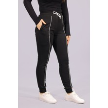 Hgm Collection Kadın Siyah Slim Basic Eşofman Altı