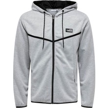 Only & Sons Erkek Sweatshirt Açık Gri 22029842  Onslıam Reg Hoodıe Tracksuıt