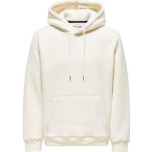 Only & Sons Erkek Sweatshirt Beyaz 22030287 Onsemılıo Reg Teddy Hoodıe