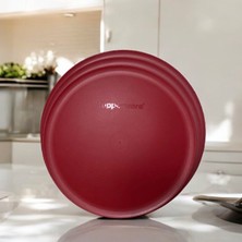 Tupperware Berrak Siyah Bordo Saklama Kabı Set Kırmızı 6 Parça