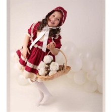 Hly Karol Tasarım Bordo Vintage Kız Bebek Elbisesi, Özel Dikim Kız Çocuk Elbisesi, Doğum günü elbisesi, fotoğraf çekim elbisesi, Kız Bebek Hediyesi, 0-12 Yaşa Uygun