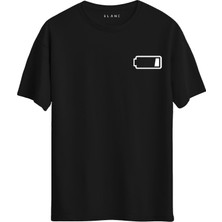 Bafaco Tekstil / Battery Baskılı Basic T-Shirt Erkek / Kadın