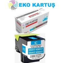 Eko Kartuş Lexmark CS317-71B50C0 Mavi Muadil Toner