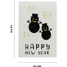 Repro Design 10X14 cm Yılbaşı Temalı 5 Adet Tebrik Kartı Model-2 Happy New Year