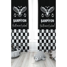 Bertille Home Çocuk Ve Bebek Odası Taraftar Futbol Serisi Fon Perde Tek Kanat (Child Room Curtain)