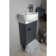 28*45 AdaGrup ANTRASİT Mini Banyo Dolabı ve Lavabo