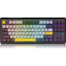 Ajazz AK870 Mekanik Oyuncu Klavyesi-Kablolu-2.4g-Bt Bağlantılı Rgb-Hot Swap