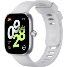 Siyah Redmi Watch 4 Akıllı Saat Silver - Gümüs (Xiaomi Türkiye Garantili) - Sesli Görüşme Özellikli