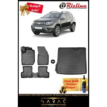 Rizline Dacia Duster 2 Wd(4x2) 2023 Sonrası 3D Havuzlu Paspas & Bagaj Havuzu Seti (Hediyeli!)