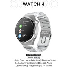 Siyah Watch Gs 4 Pro Akıllı Saat Iphone ve Android Tüm Telefonlara Uyumlu Nfc&arama Gümüş Smartwatc