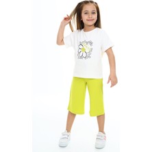 Toontoy Kız Çocuk Baskılı Kaprili Takım