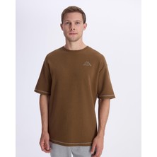 Kappa Logo Pronto Erkek Kahverengi Tişört