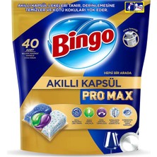 Bingo Akıllı Kapsül Pro Max Bulaşık Makinesi Tableti 40'lı x 2 Adet (80 Kapsül)