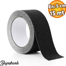 Badem10 Merdiven Zemin Kaydırmaz Bant Yapışkanlı Kaymaz Bantları Bandı Siyah 5 cm x 15 Metre