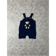 Mbk Garden Oyuncak Ayıcıklı 2li Salopet Seti Unisex Bayramlık Bebek Tulum 3-6-9 Ay