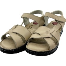 Rubin Leather Tam Ortopedik  Deri Kadın Sandalet Deri Sandalet Rubinleather