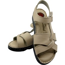 Rubin Leather Tam Ortopedik  Deri Kadın Sandalet Deri Sandalet Rubinleather