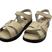 Rubin Leather Tam Ortopedik  Deri Kadın Sandalet Deri Sandalet Rubinleather