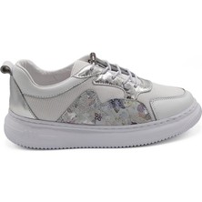 7AdımdaAşk Kadın Deri Ve Tekstil Sneaker Ayakkabı 082Y24K11602