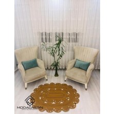 Moda Cardin Jüt Çift Taraflı Oval Halı