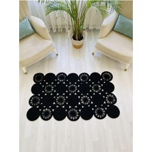 Jüt Hasır El Örgüsü Halı Kilim Yıkanabilir Çift Taraflı Oval