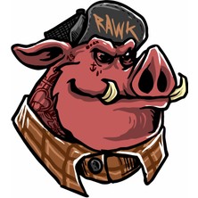 Sticker Usta Domuz Rawk Araba Oto Motosiklet Karavan Sticker 00452