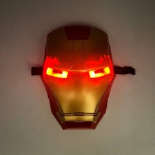 Kidspartim Plastik Işıklı Iron Man Maske