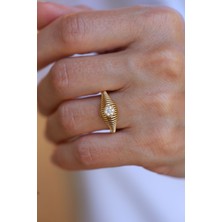 Yenigün Kuyumculuk 14 Ayar Altın Taş Detaylı Tasarım Yüzük