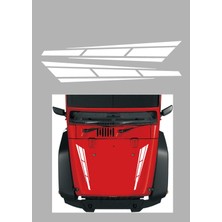Sticker Usta Kaput Şerit Kuşak Araba Oto Sağ ve Sol 2 Adet Sticker 00453