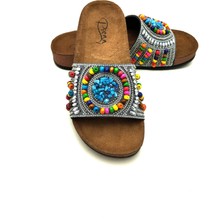 Pienn 20050 Anatomik Kadın Terliği Taşlı Çok Renkli Tasarım ile Konforu Birleştiriyor