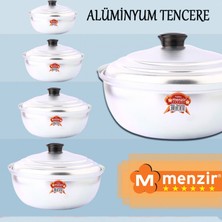 Menzir 22 cm Kapaklı Alüminyum Salça Aşure Kavurma Helvane Tenceresi