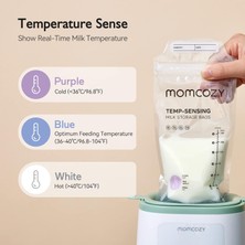 Momcozy Anne Sütü Saklama Torbaları, 50 Adet, Sıcaklık Algılama, Sızdırmaz, 180ML, Tek Kullanımlık