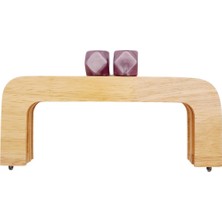 Angel Çanta Aksesuar 20 cm Açık Renk Ahşap Burs Ebruli Mürdüm Renk Toplu