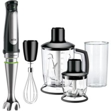 Braun 50 Hz / 60 Hz MQ7045X Multiquick 7 Serisi El Blender Seti 1000 Watt Siyah Siyah Metal 1 - 2 L Metal