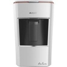 Arçelik 220 - 240 V K3300  Beyaz Türk Kahve Makinesi Mini Telve (Gold Çizgili ) Plastik   2 Yıl Plast