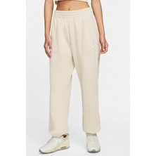 Nike Sportswear Regular Fit Pant Bol ve Uzun Kesim Eşofman Altı Krem