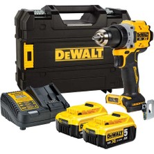 Dewalt DCD800P2T 18V 5.0AH Li-Ion Kömürsüz Çift Akülü Darbesiz Matkap