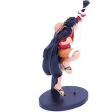 Otantik One Piece Luffy Punching Haki Pose Anime Figür