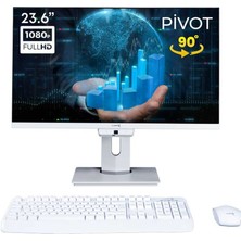 Turbox TAX1300 I5 12450H 8gb Ddr4 Ram 512GB M2 Nvme SSD 23.6 Inç Fhd Pivot Webcam Wifi All In One Pc