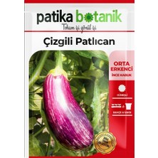 Patika Botanik 200 Adet Çizgili / Alaca Patlıcan Tohumu