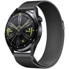 ZORE Galaxy Watch 46MM Band-12 22MM Metal Hasır Kordon-Siyah