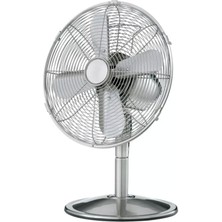 2 Yıl Krom Masa Üstü Vantilatör Salınımlı 3 Kademeli Vantilatör 30CM Çap NC009 Ithalatçı Garantili