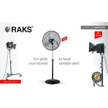 Raks Resmi Distribütör Garantili Sf 24 Sa 220W Ayaklı Sanayi Vantilatör Soğutucu Siyah Ayaklı