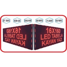 Sanec LED Tabela 16X160CM Çift Taraflı Kırmızı Kayan Yazı-Wifi