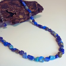 Ayre Style Lapis Lazuli Doğal Taşlı Ayarlanabilir Kolye Natural Korunma Kolyesi