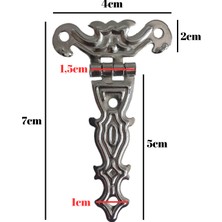 DS Yapı Kelebek Büyük Gümüş Dolap Menteşesi Mobilya Kutu Menteşesi (Gümüş)